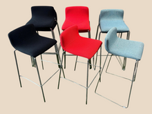 Refurbished Elite Upholstered Bar Stools – Metal Four-Leg Frame image 4