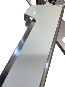 Refurbished Humanscale Dual Monitor Arm Assembly – Silver & White image 3