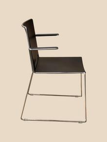 Refurbished Diemmebi LaFilò Stacking Armchair – Black & Chrome image 2