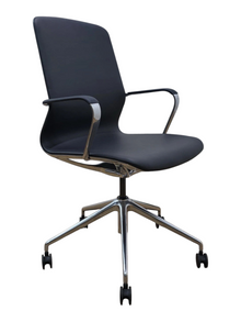 Refurbished Dynamic Lucia Executive Office Chair – Black & Chrome image 1