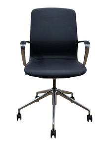 Refurbished Dynamic Lucia Executive Office Chair – Black & Chrome image 2