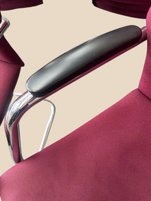 Refurbished Burgess Stacking Visitor Chairs – Burgundy, Set of 10 image 4
