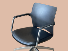 Refurbished Connection Swivel Meeting Chair – Black Leather Seat image 5
