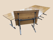 Refurbished Folding Office Tables – Wood Finish, Set of 6 image 1