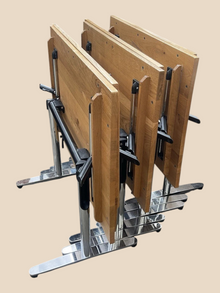 Refurbished Folding Office Tables – Wood Finish, Set of 6 image 2