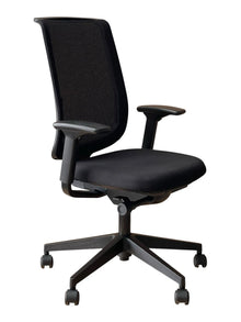 Refurbished Steelcase Reply Air Office Chair – Black Mesh and Fabric image 1