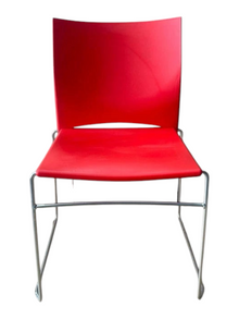 Refurbished Herman Miller Pronta Stacking Chairs – Red, Set of 5 image 2